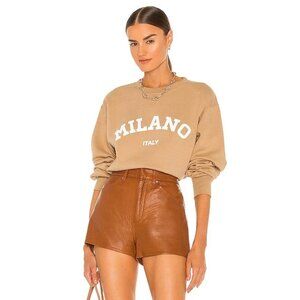 DEPARTURE Milano Crewneck Sweatshirt Tan Brown